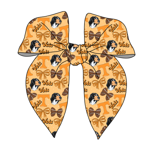 (PREORDER) PRE-TIED SURGED EDGE BOW-College Football-Tennessee Volunteers
