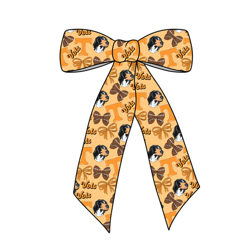 (PREORDER) PRE-TIED LONG TAILS BOW-Tennessee Volunteers