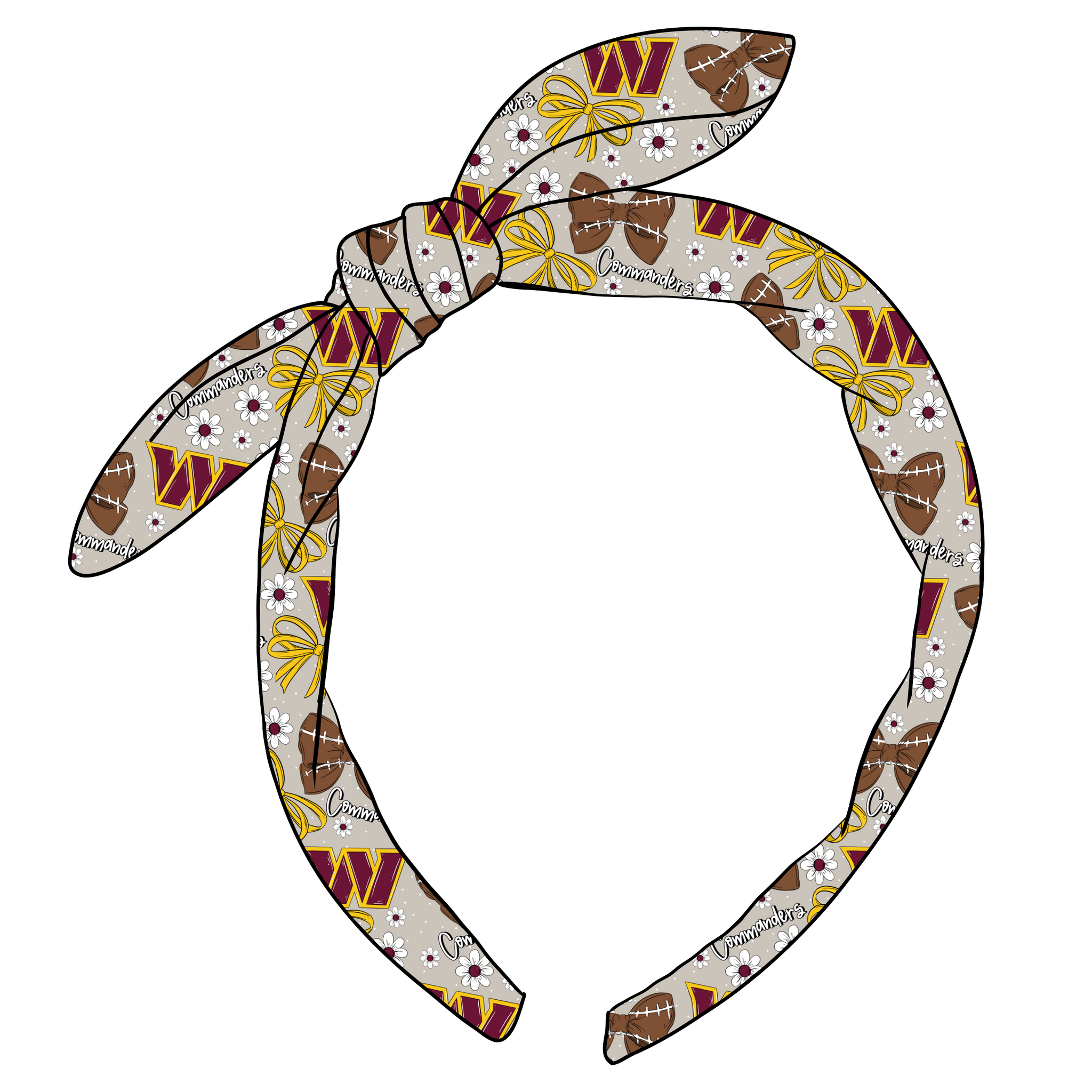 (PREORDER) KNOTTED BOW HEADBAND-NFL-Commanders