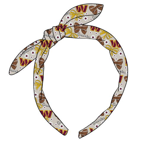 (PREORDER) KNOTTED BOW HEADBAND-NFL-Commanders