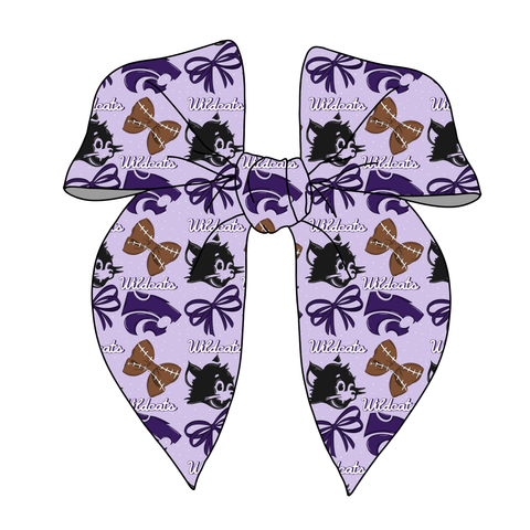 (PREORDER) PRE-TIED SURGED EDGE BOW-College Football-Kansas State Wildcats