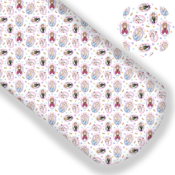 Floral Icy Friends Premium Faux Leather