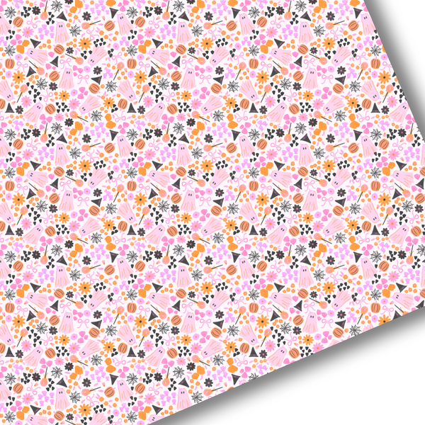Watercolor Floral Ghost Premium Faux Leather
