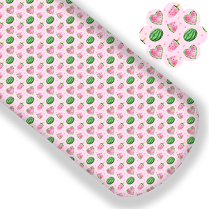 **READY TO SHIP!** Watermelon Heart Premium Faux Leather