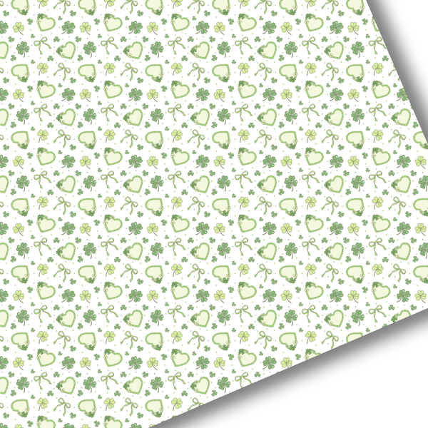 **READY TO SHIP!** Coquette Shamrock Premium Faux Leather (WHITE)