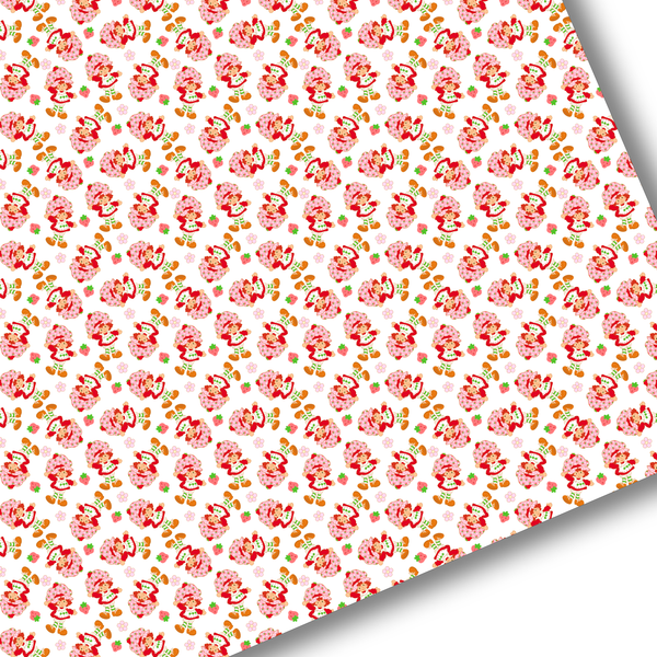 **READY TO SHIP!** Strawberry Shortcake White Premium Faux Leather