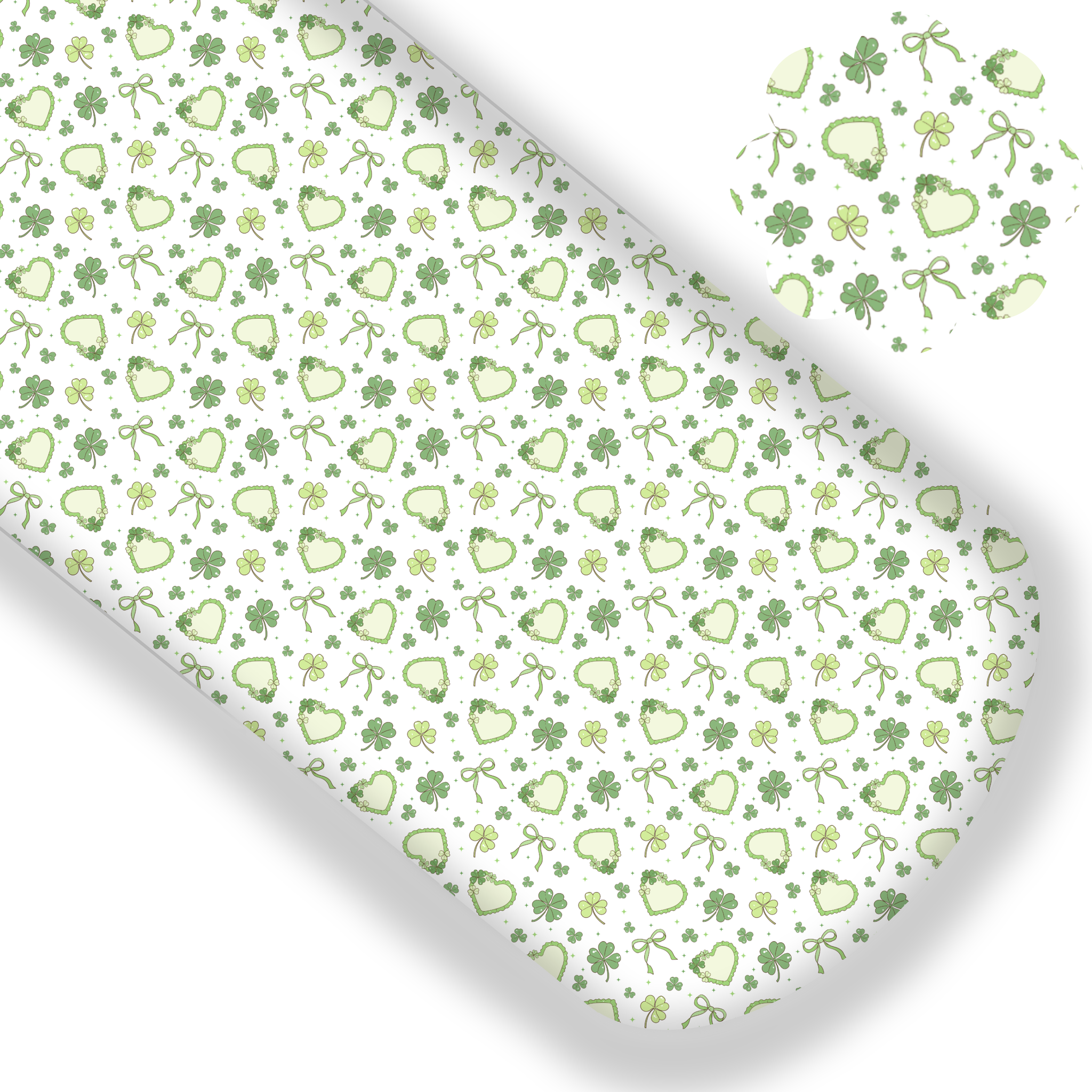 **READY TO SHIP!** Coquette Shamrock Premium Faux Leather (WHITE)