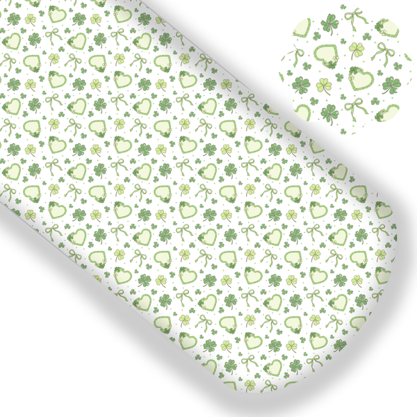 **READY TO SHIP!** Coquette Shamrock Premium Faux Leather (WHITE)