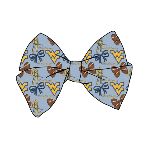 (PREORDER) PRE-TIED BOW-College Football-WV Mountaineers