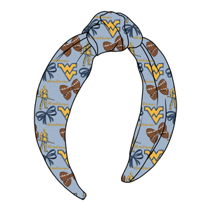 (PREORDER) TOP KNOT HEADBAND-College Football-WV Mountaineers