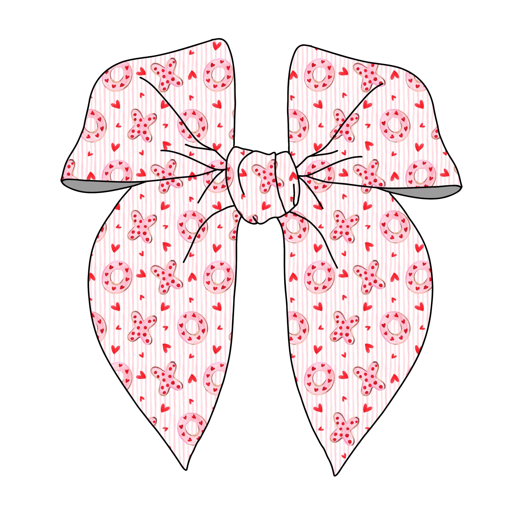 (PREORDER) PRE-TIED SURGED EDGE BOW-Pink XO