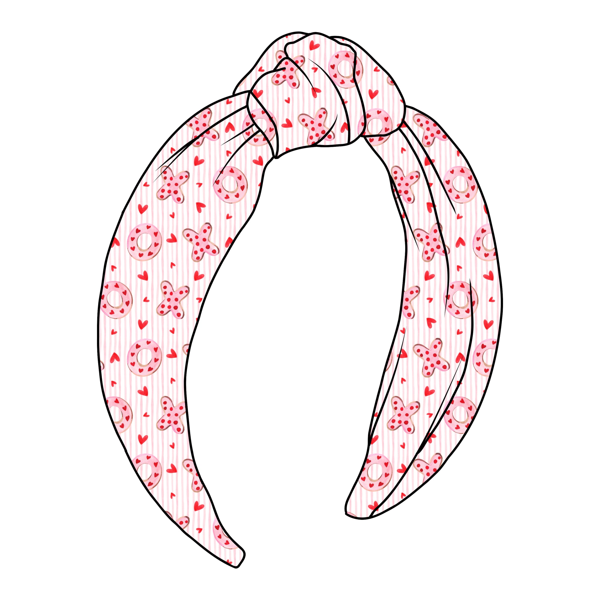 (PREORDER) TOP KNOT HEADBAND-Pink XO