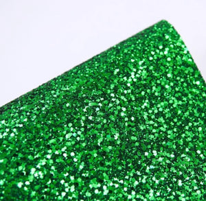 NEW! Solid Green Chunky Glitter w/ Felt Backing-READY TO SHIP
