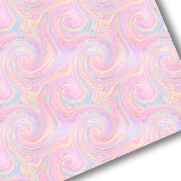 **READY TO SHIP!** Pink Candy Swirl Premium Faux Leather