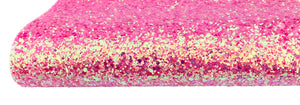 Frosted Bright Pink Chunky Glitter Fabric