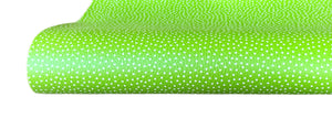 Lime Confetti Dots Textured Faux Leather
