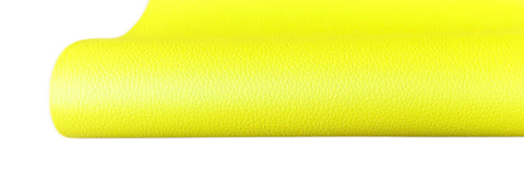 SOLID-Bright Yellow Textured Faux Leather