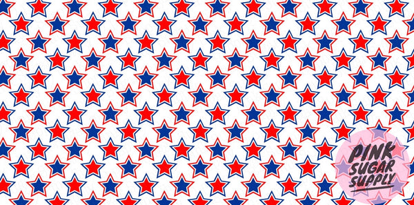 Red, White and Blue Stars EXCLUSIVE TEXTURED Premium Faux Leather
