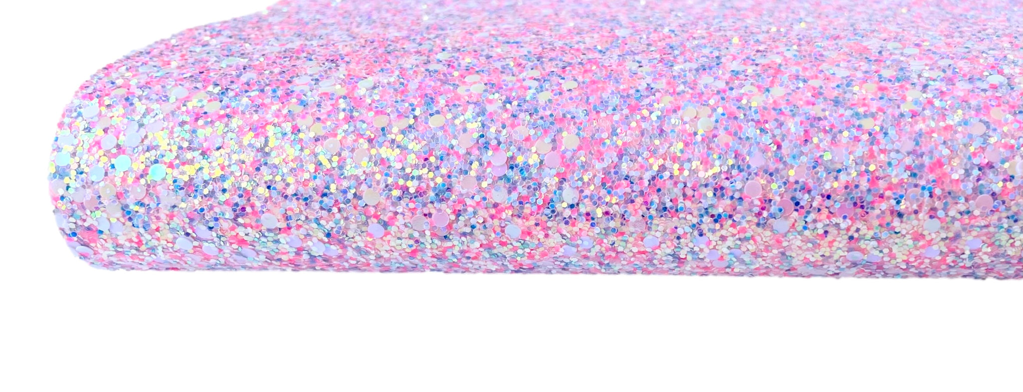 NEW! Pink Confetti Cake Chunky Glitter Fabric With Felt Backing