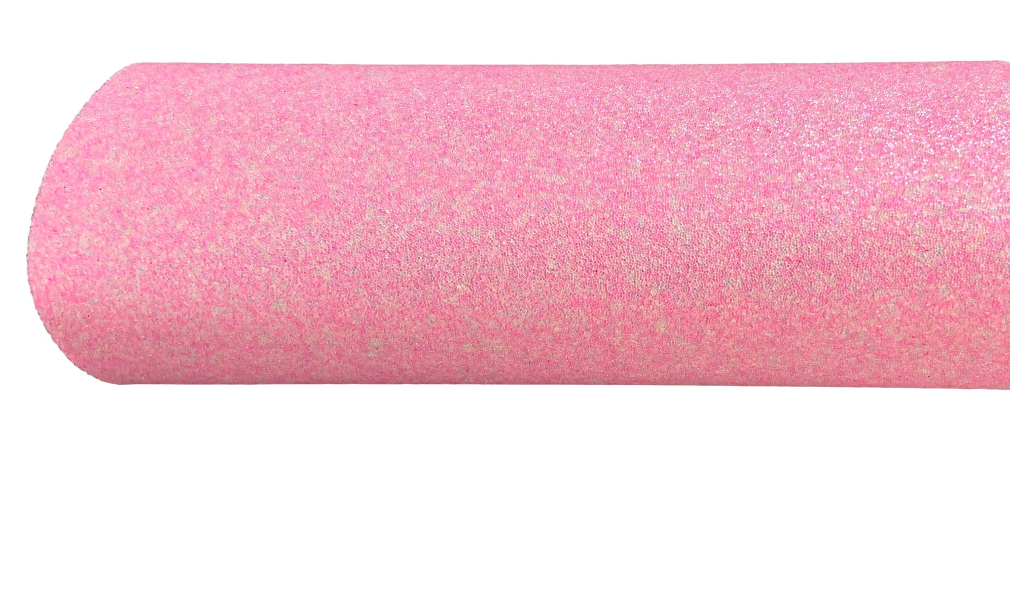 Frosted Sugar Pearl Bright Pink Glitter Fabric Sheet