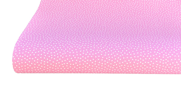 Spring Pink and White Confetti Dots Custom Textured Faux Leather