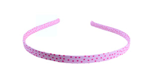 **SALE** Headband-Pink Bright Pink Confetti Dot Fabric-Hard Headband-Wholesale