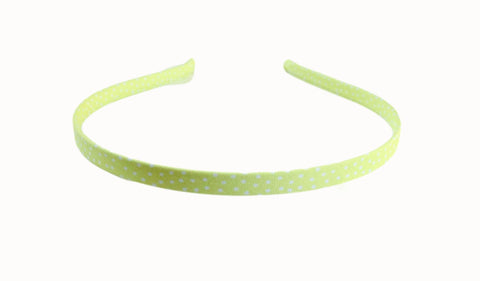 **SALE** Headband-Spring Yellow Confetti Dot Fabric-Hard Headband-Wholesale