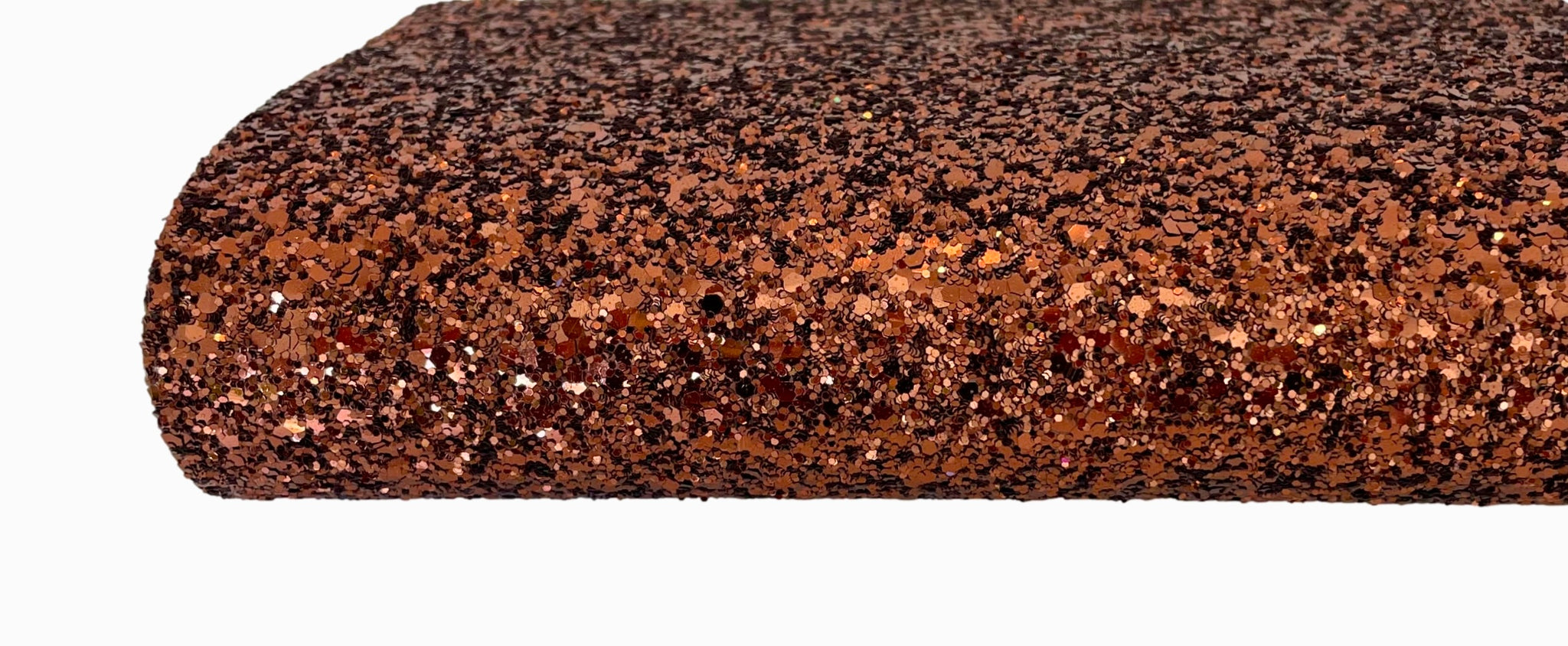 NEW! Milk Chocolate Chunky Glitter Fabric With Felt Backing