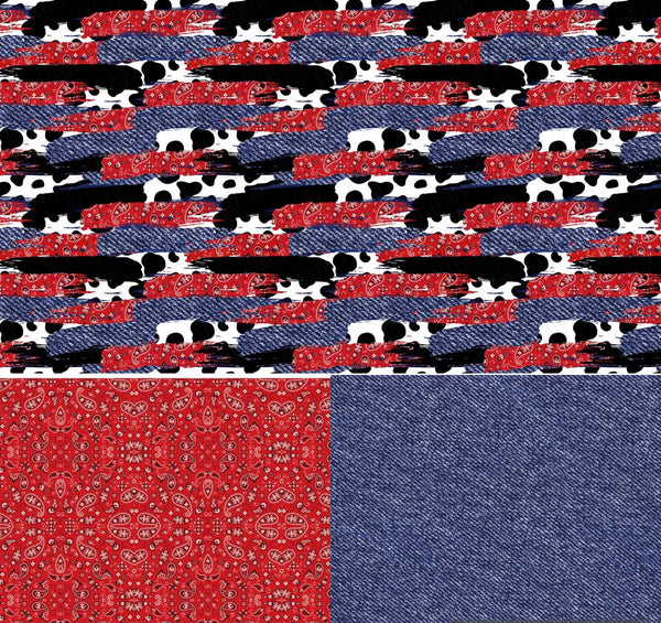 **READY TO SHIP!** Red Bandana Premium Faux Leather
