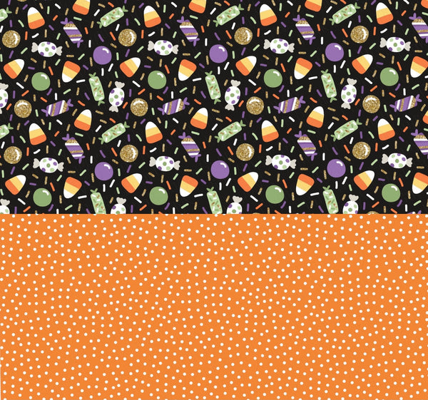 Halloween Candy and Sprinkles Premium Faux Leather