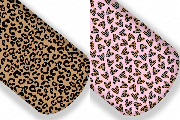 Light Pink Leopard Hearts Exclusive Premium Faux Leather