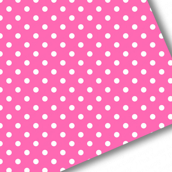 **READY TO SHIP!** Pink and White Polkadot Premium Faux Leather