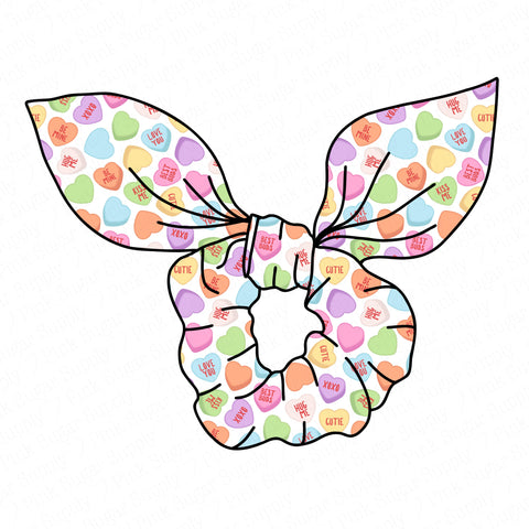 (PREORDER) SCRUNCHIE-Pastel Conversation Hearts