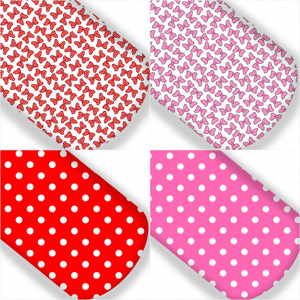 **READY TO SHIP!** Red Polkadot BOWS Exclusive Premium Faux Leather