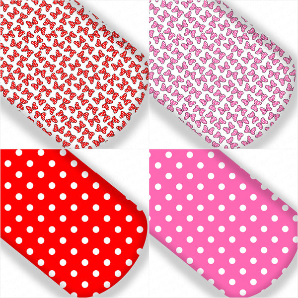 **READY TO SHIP!** Pink Polkadot BOWS Exclusive Premium Faux Leather