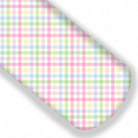 **READY TO SHIP!** Pastel Gingham Premium Faux Leather