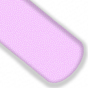 Spring Lavender and White Confetti Dots Custom Textured Faux Leather