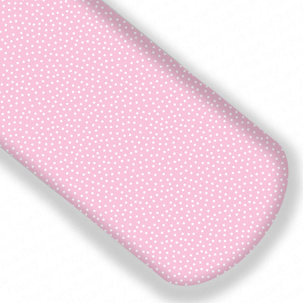 **READY TO SHIP!** Spring Pink and White Confetti Dots Premium Faux Leather
