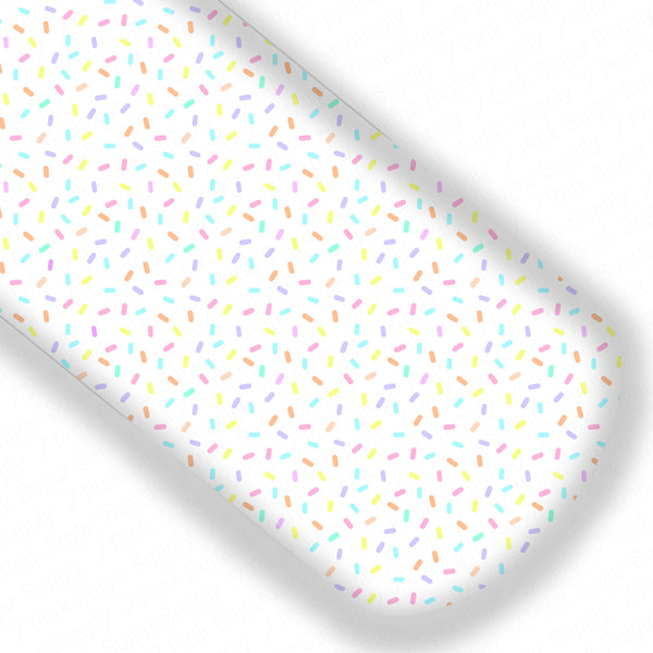Pastel Rainbow Sprinkles Premium Faux Leather