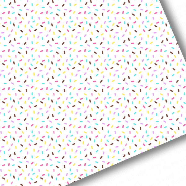 WHITE Sprinkles Premium Faux Leather