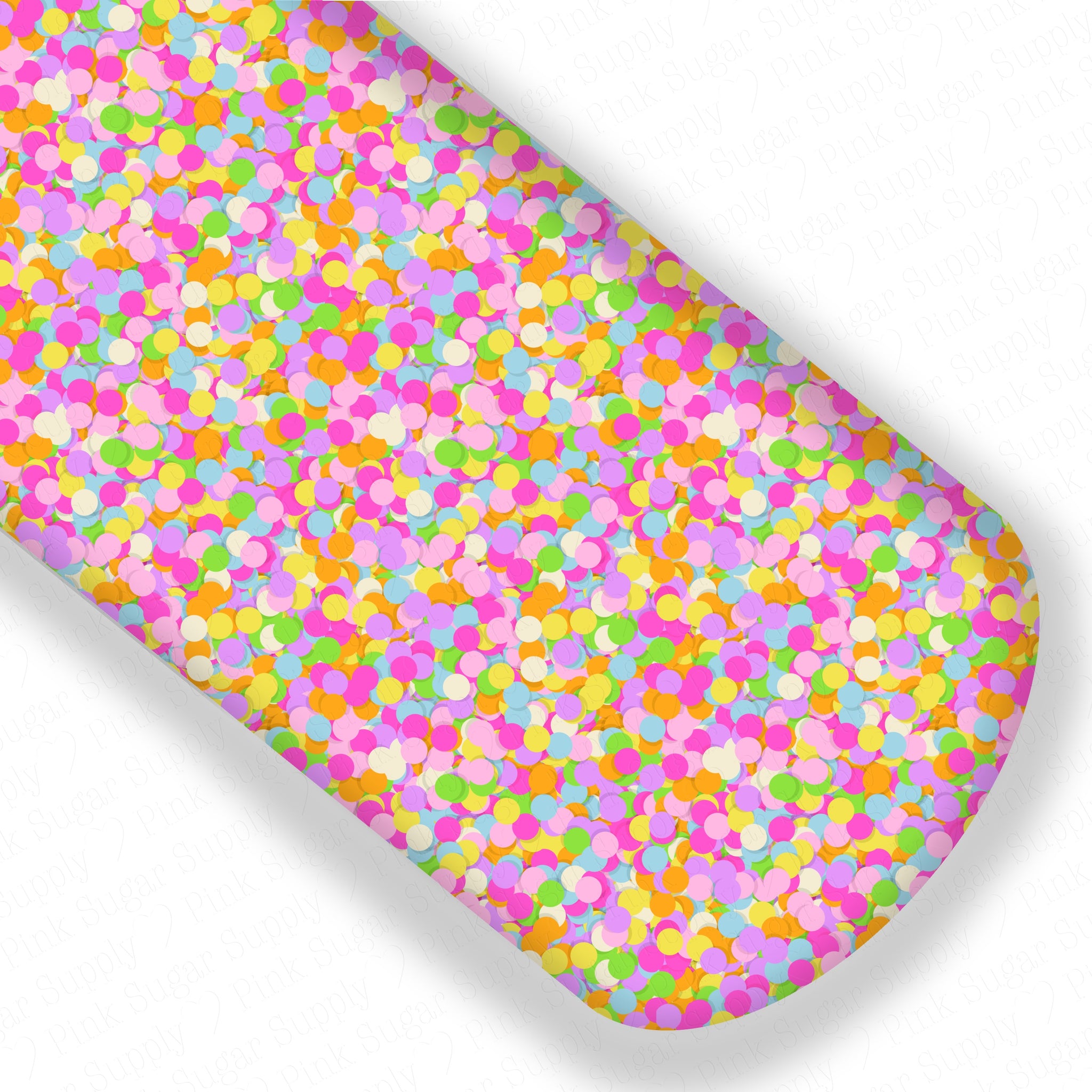 Rainbow Confetti Sprinkles Premium Faux Leather