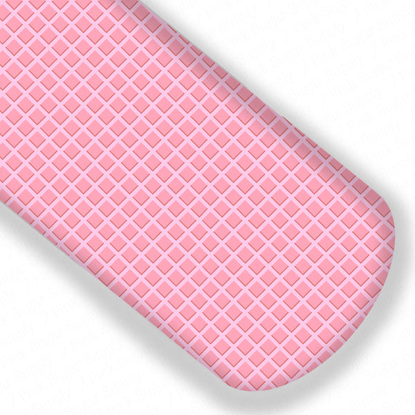PINK Waffle Cone Textured Faux Leather