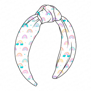 (PREORDER) TOP KNOT HEADBAND-Rainbow Dreams