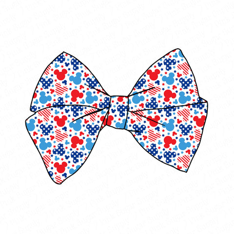 **PREORDER** PRE-TIED BOW-Mouse, Stars and Stripes