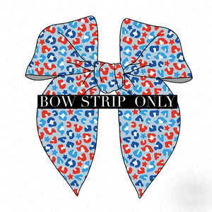 *BOW STRIP ONLY** LARGE SURGED EDGE- Leopard Star BOW STRIP ONLY**SURGED EDGE Bow-Wholesale Price