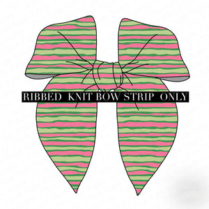 **$1 SALE** *BOW STRIP ONLY** LARGE SURGED EDGE RIBBED KNIT Fabric-Watermelon Stripes RIBBED KNIT Fabric BOW STRIP ONLY**SURGED EDGE Bow-Wholesale Price