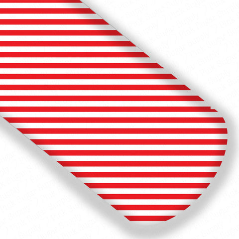 Red Stripes Textured Faux Leather