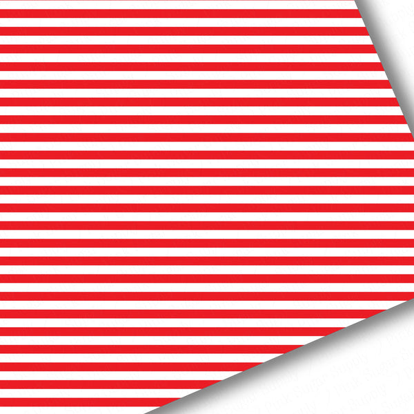 Red Stripes Textured Faux Leather