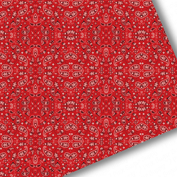 **READY TO SHIP!** Red Bandana Premium Faux Leather