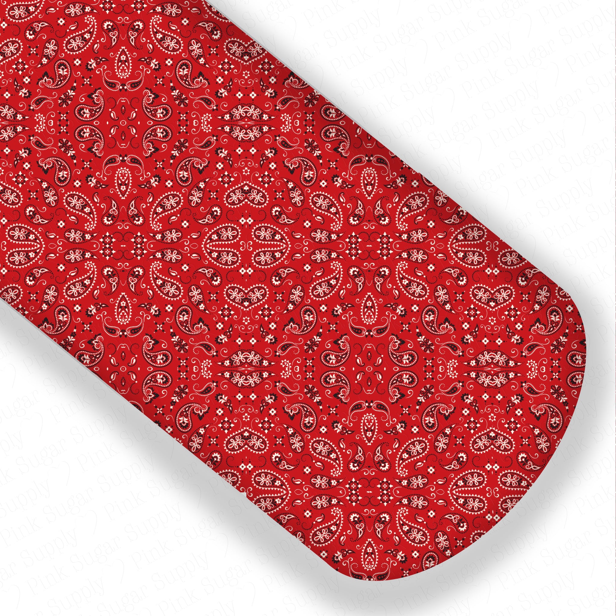 **READY TO SHIP!** Red Bandana Premium Faux Leather
